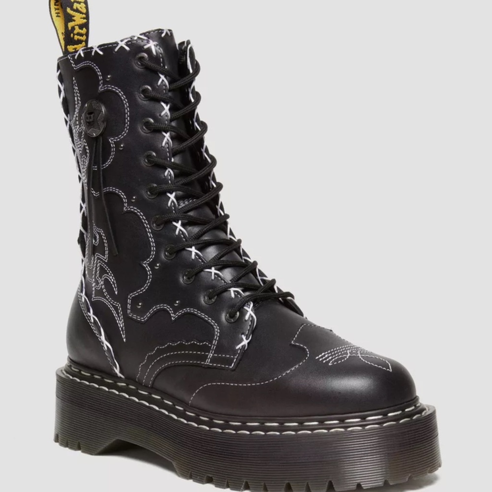 Dr. Martens Men's Jadon Hi LIMITED EDITION x Gothic Americana Black Wanama US 10 - Picture 2 of 13
